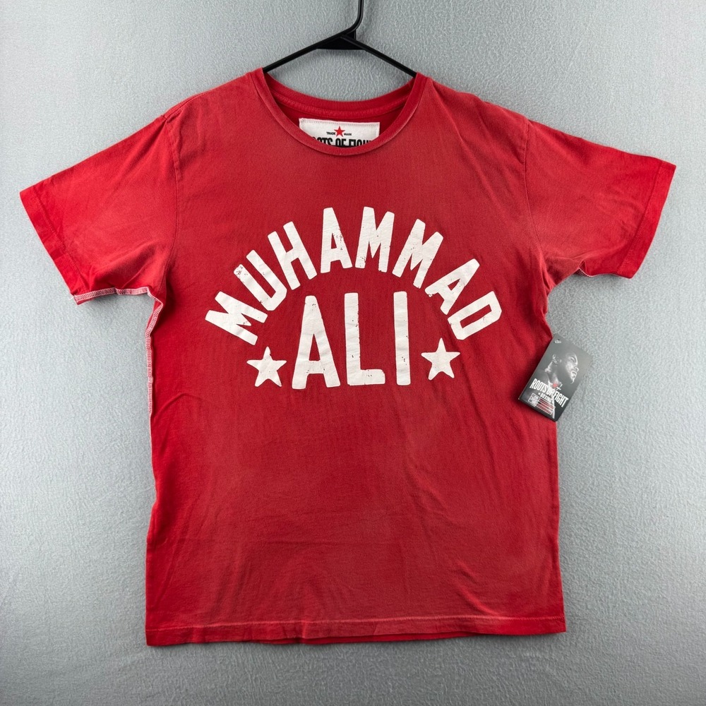 Roots of Fight Shirt Mens Large Short Sleeve Tee Muhammad Ali Made in USA Cotton